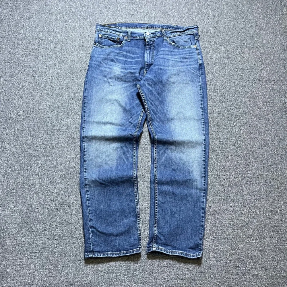Levi's 559 Relaxed‎ Straight Jeans W38 L30 Blue Denim Medium Wash Mens Casual
